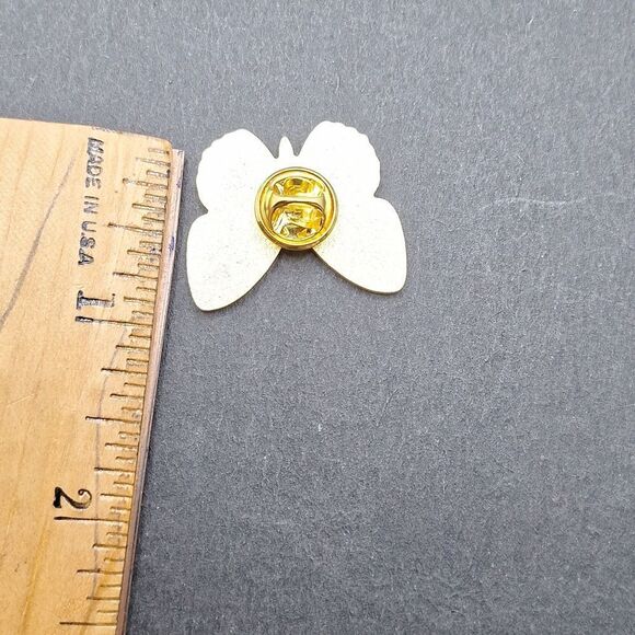 Multi color yellow butterfly Pin badge brooch wearable art - Picture 3 of 4